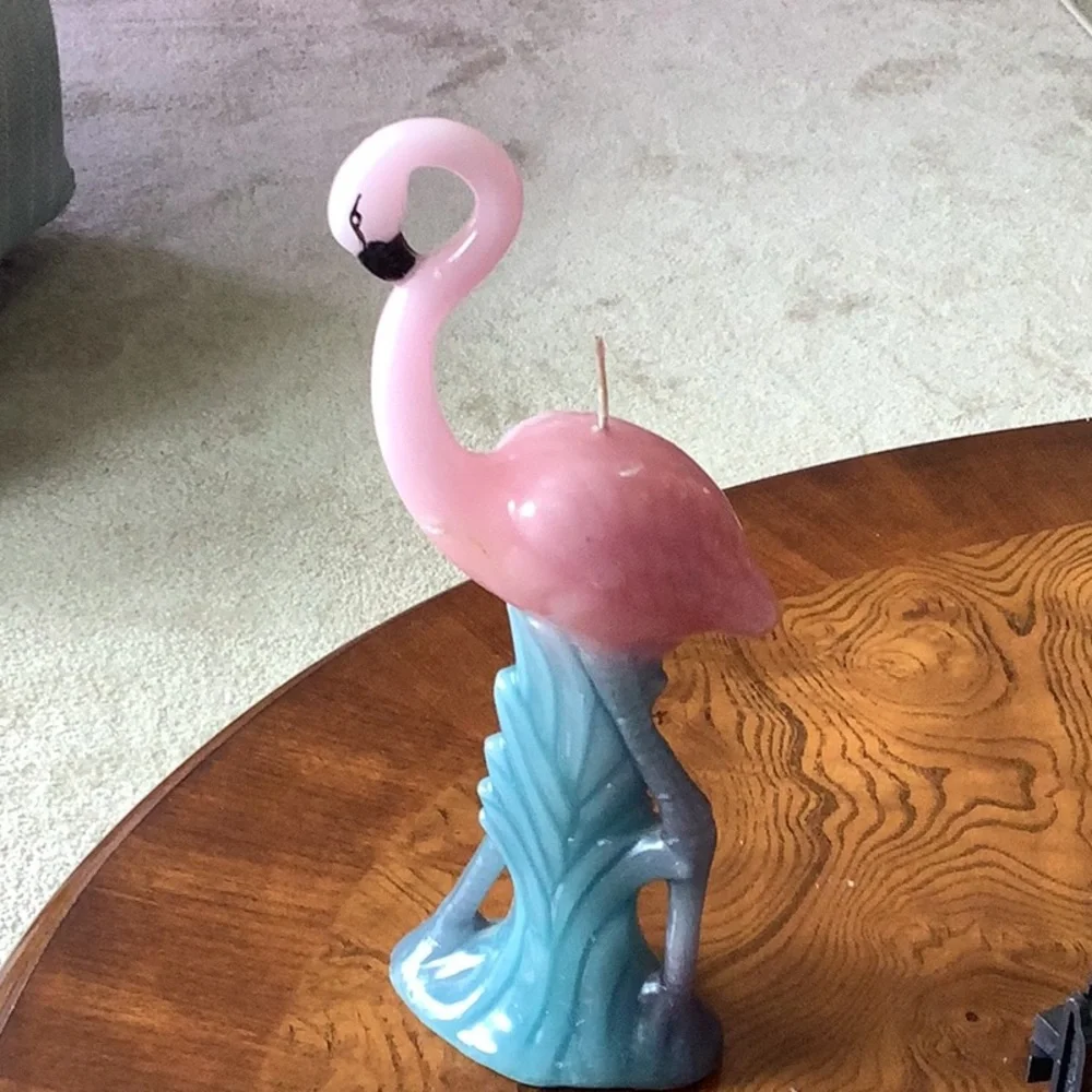 Flamingo candle coaster with stand Dog in water bundle 3 piece total